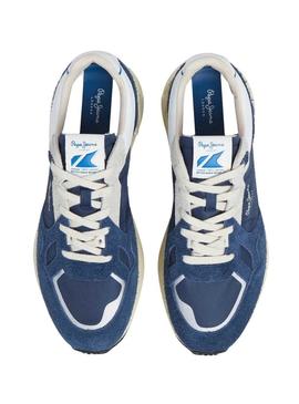 Sapatilhas Pepe Jeans Marlon Vibe azul para homem.