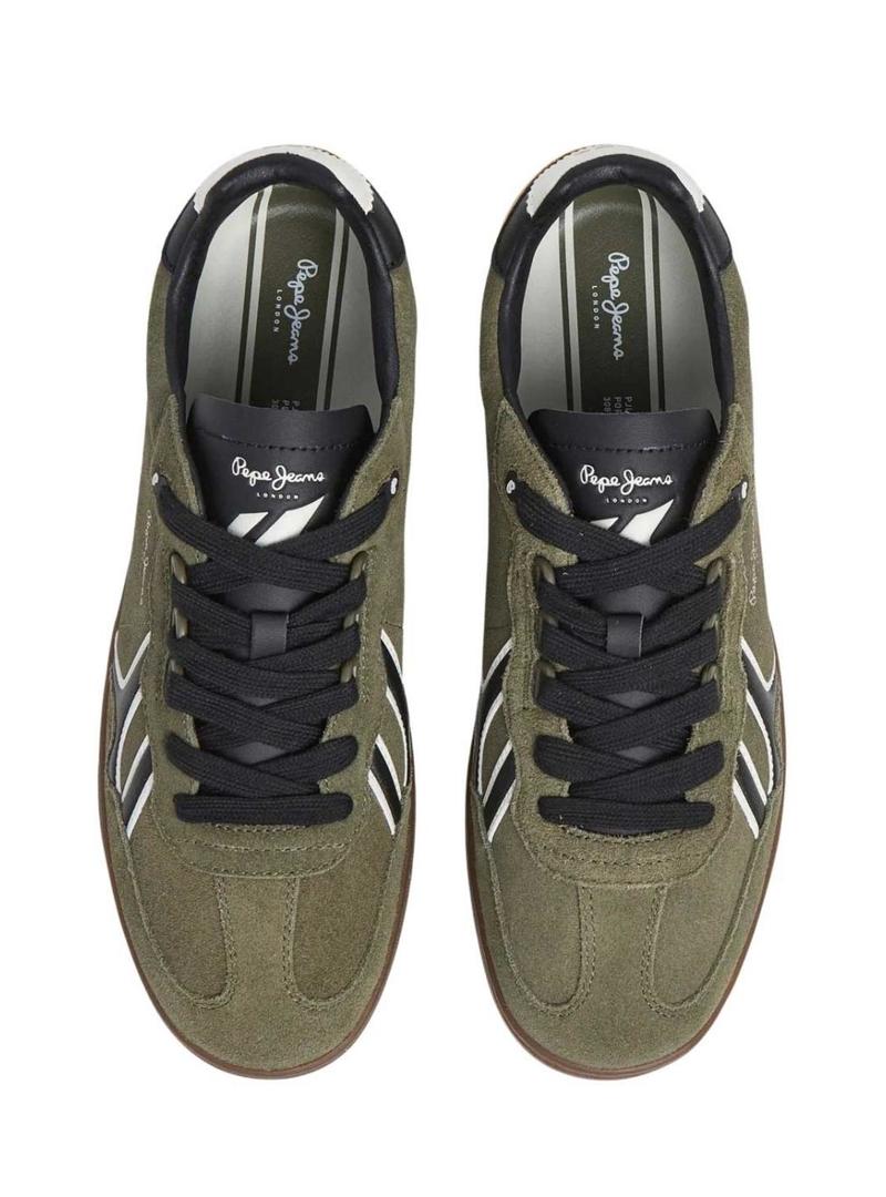Sapatilhas Pepe Jeans Ball Mix verde para homem.