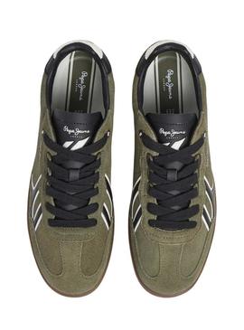 Sapatilhas Pepe Jeans Ball Mix verde para homem.