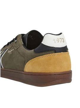 Sapatilhas Pepe Jeans Ball Mix verde para homem.