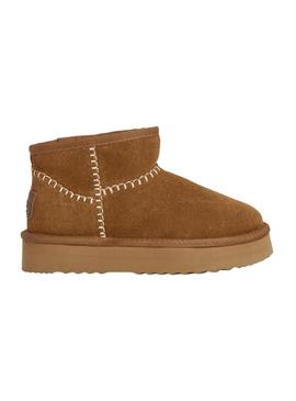 Botins Pepe Jeans Dissy Etnic com plataforma camel para mulher.