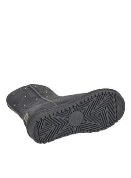 Botas Pepe Jeans Diss Studs em camurça com tachas cinza para mulher.