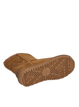 Botas Pepe Jeans Diss West em camurça com tachas cor de camelo para mulher.