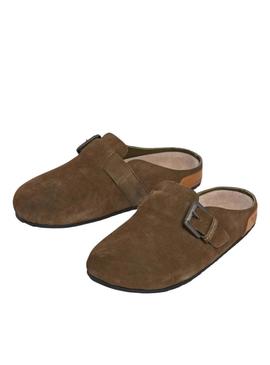 Tamancos Pepe Jeans Corby em camurça verde para mulher