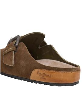 Tamancos Pepe Jeans Corby em camurça verde para mulher