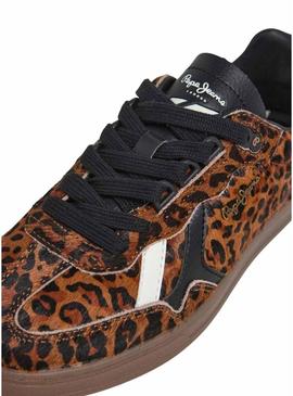 Sapatilhas Pepe Jeans Ball Print leopardo para mulher.