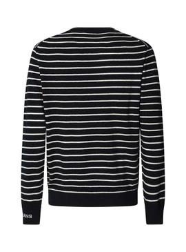 Camisola Pepe Jeans Andre riscas azul marinho para homem.