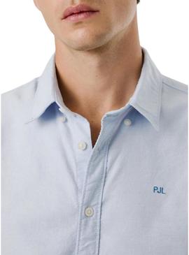 Camisa Pepe Jeans Cluny Oxford azul para homem.