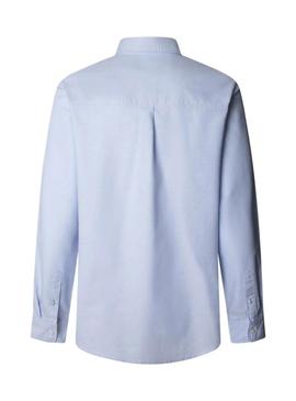 Camisa Pepe Jeans Cluny Oxford azul para homem.