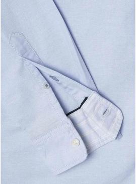 Camisa Pepe Jeans Cluny Oxford azul para homem.
