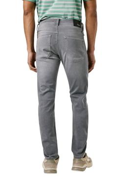 Calça jeans Pepe Jeans Track slim cinza para homem.