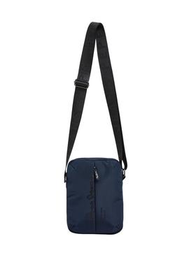 Bolsa Pepe Jeans Wayne reporter com logotipo marinho para homem.