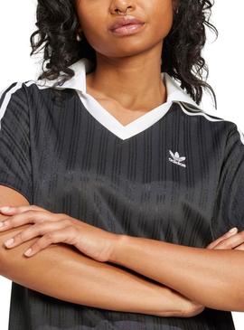 V-NECK SS DRESS BLACK