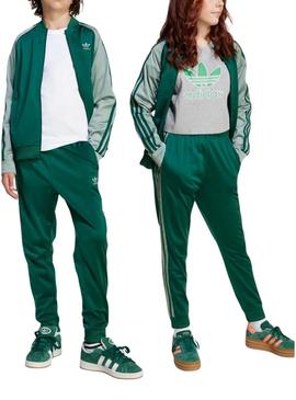 Calça Adidas Adicolor SST verde para menina e menino