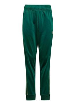 Calça Adidas Adicolor SST verde para menina e menino