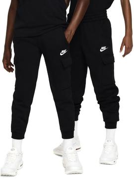 Calça Nike Sportswear Club Fleece preta para crianças.