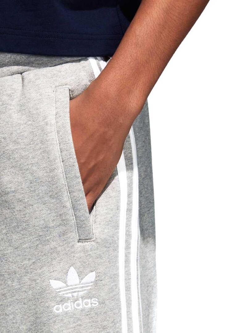 Calças Adidas 3-Stripes Cinza