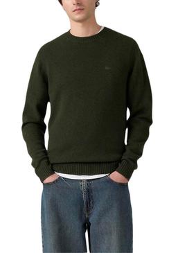 Camisa original de mangas largas verde Levis Housemark para homem.