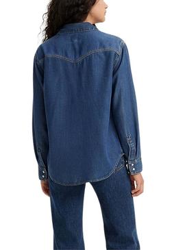 Camisa de ganga Levi's Teodora Western para mulher.
