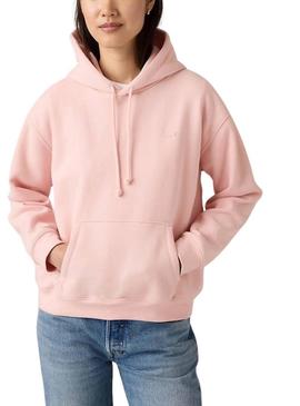 Moletom Levis Everyday com capuz rosa para mulher