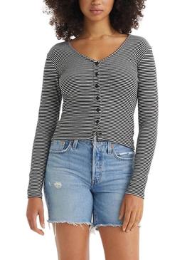 Camiseta Levis Muse listrada para mulher.