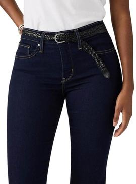 Calça jeans Levis 314 Shaping Straight escuro para mulher