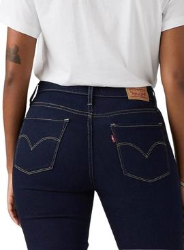 Calça jeans Levis 314 Shaping Straight escuro para mulher