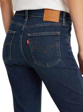 Calça jeans Levis 726 cintura alta flare azul para mulher