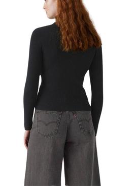 Camisola Levis Rib preta para mulher.