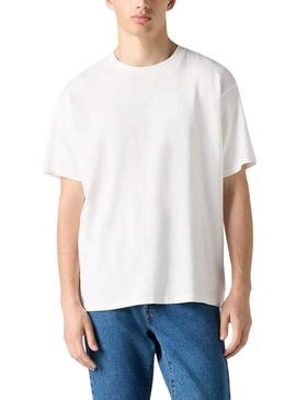 Camiseta Levis Vintage Fit Graphic branca para homem.