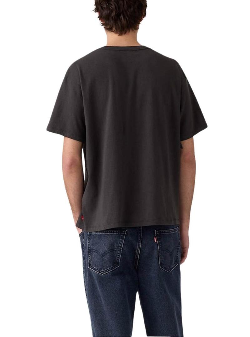 Camiseta Levis Vintage Fit Graphic preta para homem.