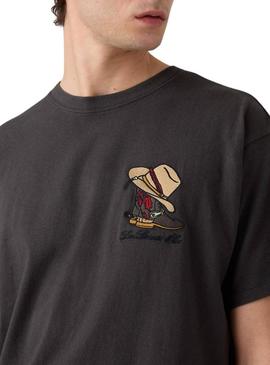 Camiseta Levis Vintage Fit Graphic preta para homem.