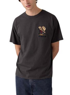 Camiseta Levis Vintage Fit Graphic preta para homem.