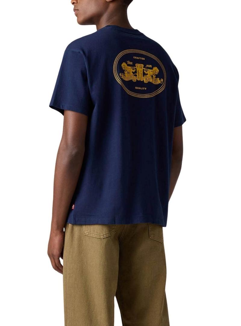 Camiseta Levis Graphic azul para homem