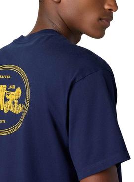 Camiseta Levis Graphic azul para homem