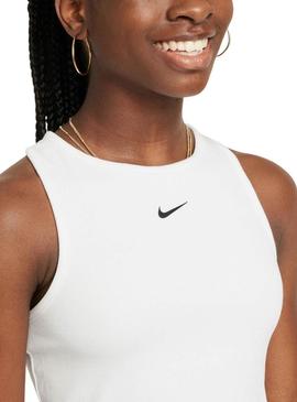 Camisa regata branca Nike para menina.