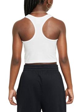 Camisa regata branca Nike para menina.