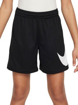 Bermuda Nike Multi preto para meninos e meninas.