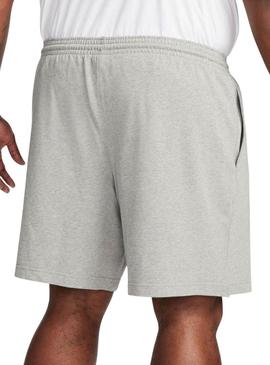 Bermudas Nike Club cinza para homens.