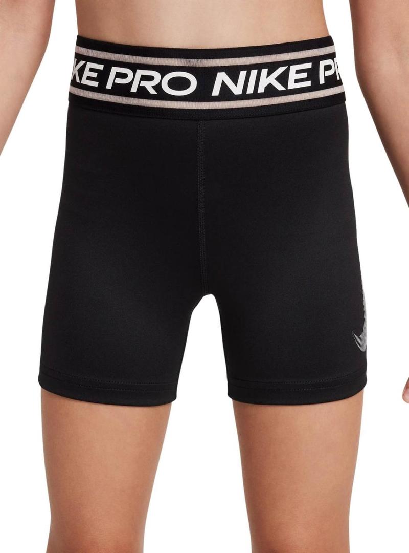Calças justas Nike Pro pretas para menina