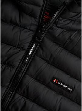 Casaco acolchoado Superdry Hood Fuji Lite preto para mulher