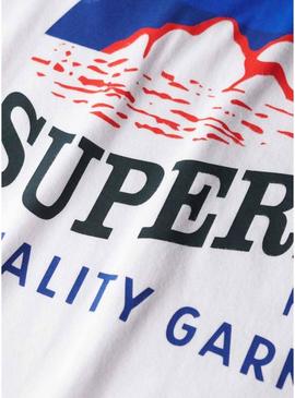 Camiseta Superdry Great Outdoors branca para homem