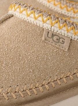 Tamancos UGG Tasman Biarritz bege para mulher.
