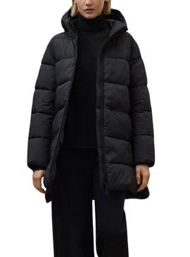 Casaco acolchoado Ecoalf Marangu preto para mulher