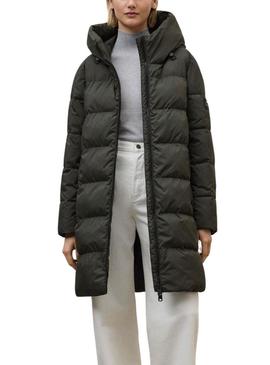 Casaco Ecoalf acolchoado verde Manlie para mulher.