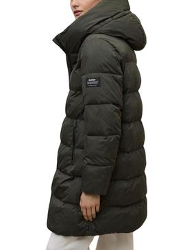 Casaco Ecoalf acolchoado verde Manlie para mulher.
