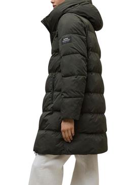 Casaco Ecoalf acolchoado verde Manlie para mulher.