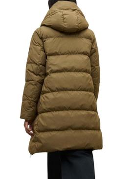 Casaco Ecoalf acolchoado Manlie marrom para mulher.