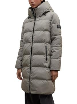 Casaco acolchoado Ecoalf Manlie bege para mulher