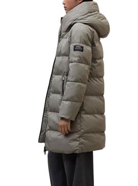 Casaco acolchoado Ecoalf Manlie bege para mulher